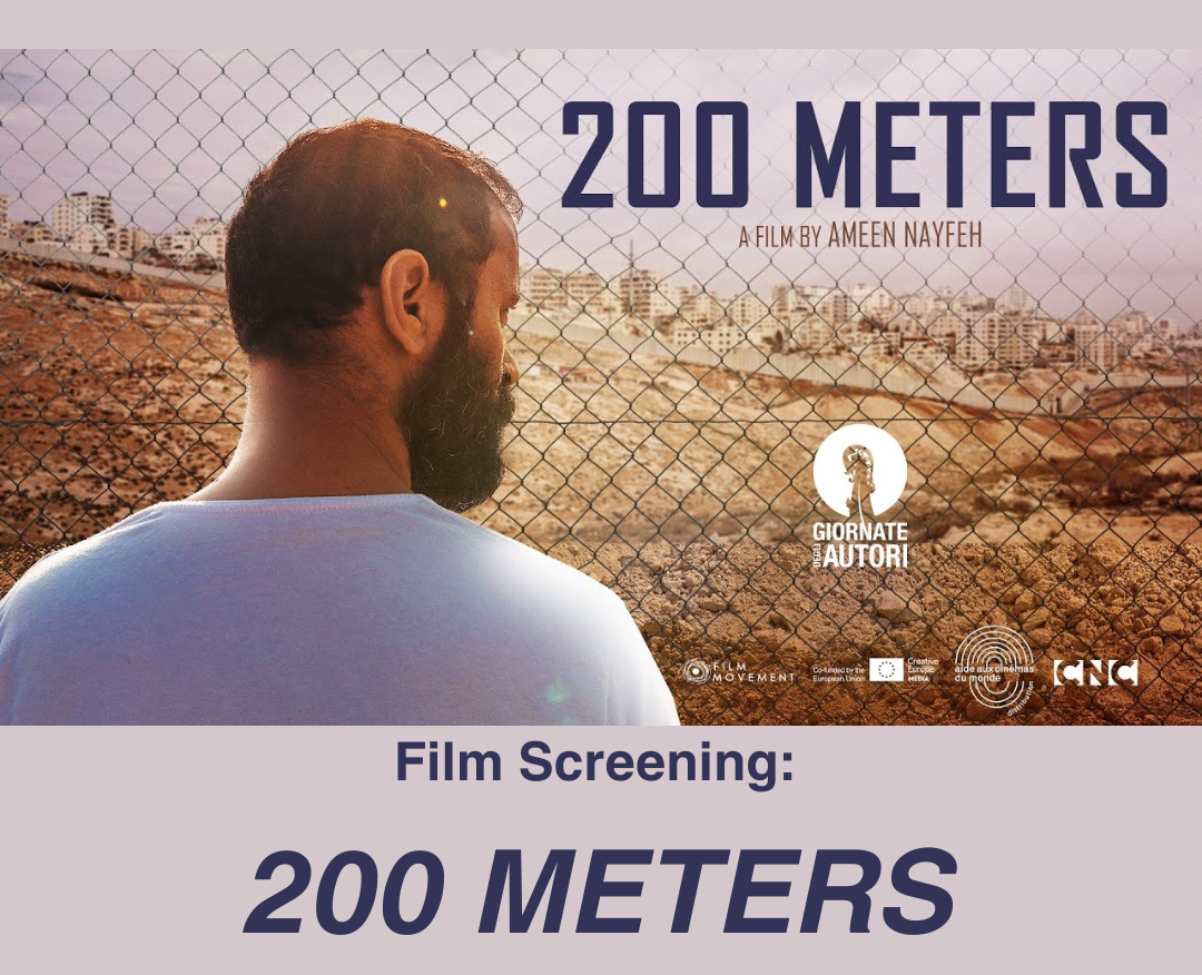Movie poster for 200 Meters. Text reads: FIlm screening: 200 Meters